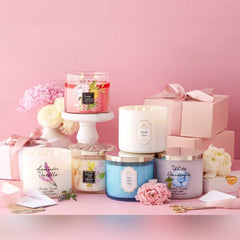Bath & Body Works Aromatherapy Stress Relief Eucalyptus Tea 3-wick candle wick ready to light for soothing ambiance.