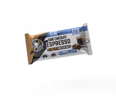 Close-up melt of Battle Bars Dark Chocolate Espresso bar