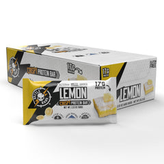 Battle Bars Lemon Almond 60g bar for on-the-go protein fueling.