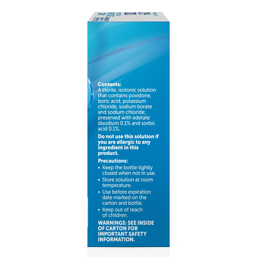 Renu label shows usage instructions for safe handling