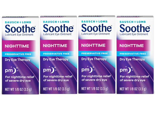 Bausch + Lomb Soothe Eye Ointment tube for nighttime hydration