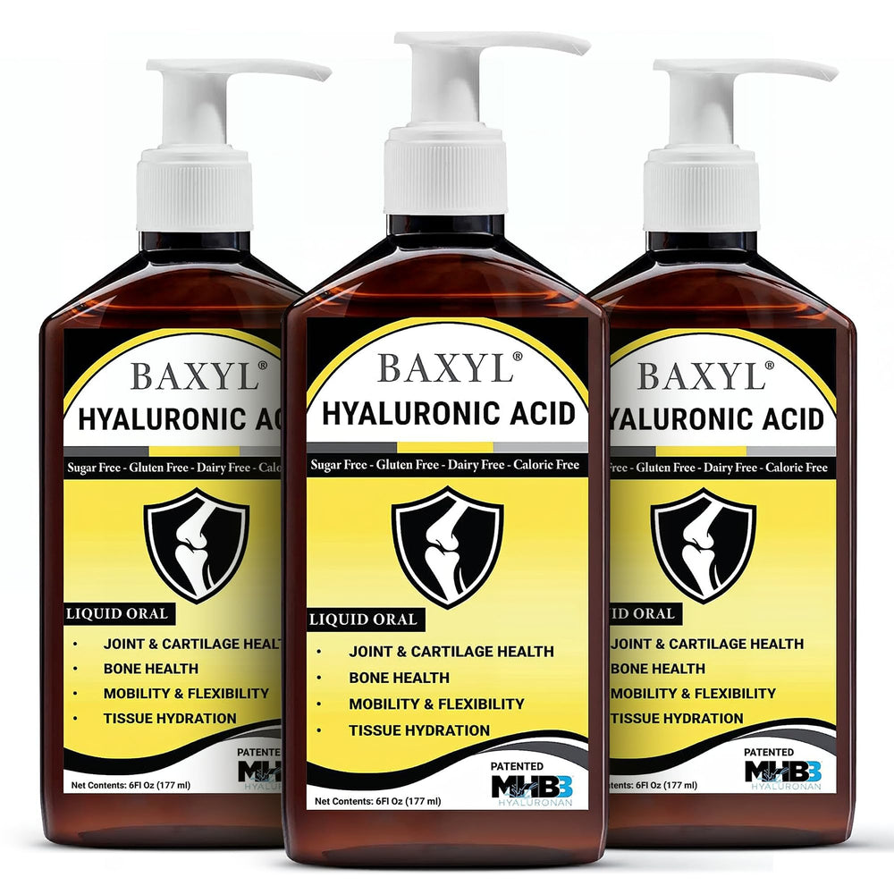 BAXYL bottle-front displaying the brand for convenient daily joint support