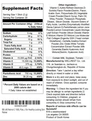 BB LAB close-up of ingredients highlighting vitamin E and zinc for skin nourishment.