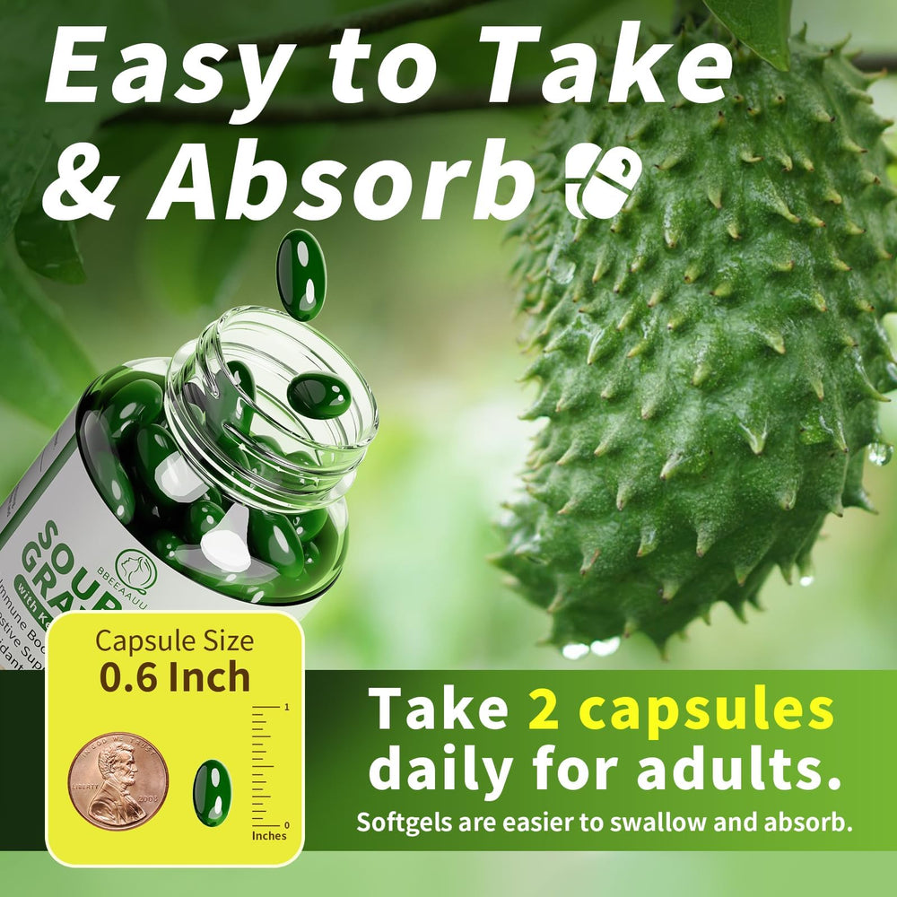 BBEEAAUU Soursop Capsules black pepper: enhances absorption and nutrient uptake.