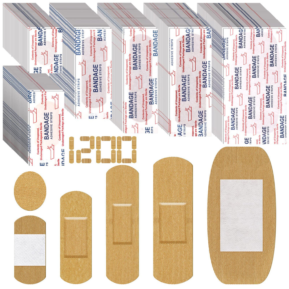 BBTO assorted bandages in a 1200-pack for versatile wound protection