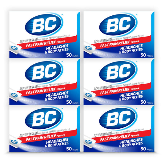 BC Powder Original Strength sticks in a pack side view for on-the-go relief.