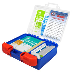 Be Smart Get Prepared 110 pc kit in car use scenario for on-the-go emergencies.
