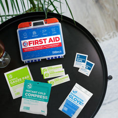 Be Smart Get Prepared at office desk with easy slide latches securing contents.