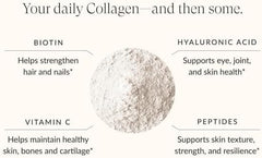 Beam Third-Party Tested seal on collagen powder jar for purity assurance