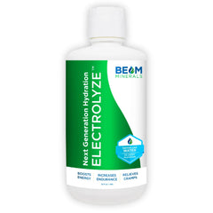 BEAM Minerals Electrolyze bottle pour for quick hydration on the go.