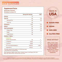 Bear Balanced Gummies packaging flat lay with 90 gummies and clean label.