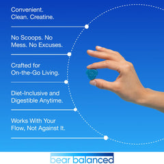 Bear Balanced Creatine Gummies vegan form shown for dietary compatibility