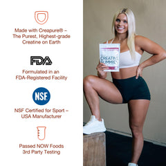 Bear Balanced Creatine Gummies on workout mat with L-Theanine and B12.