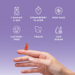 Bears with Benefits PMS Gummies daily-use concept: one gummy a day.