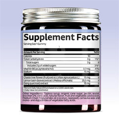 Bears with Benefits PMS Gummies on hand for cycle mood support.