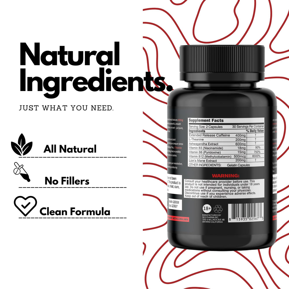 Beast Mind label front packaging provides clear branding and dosage information.