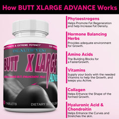 BEAUTIFYEM Butt XL pills—compact capsules for convenient daily use.