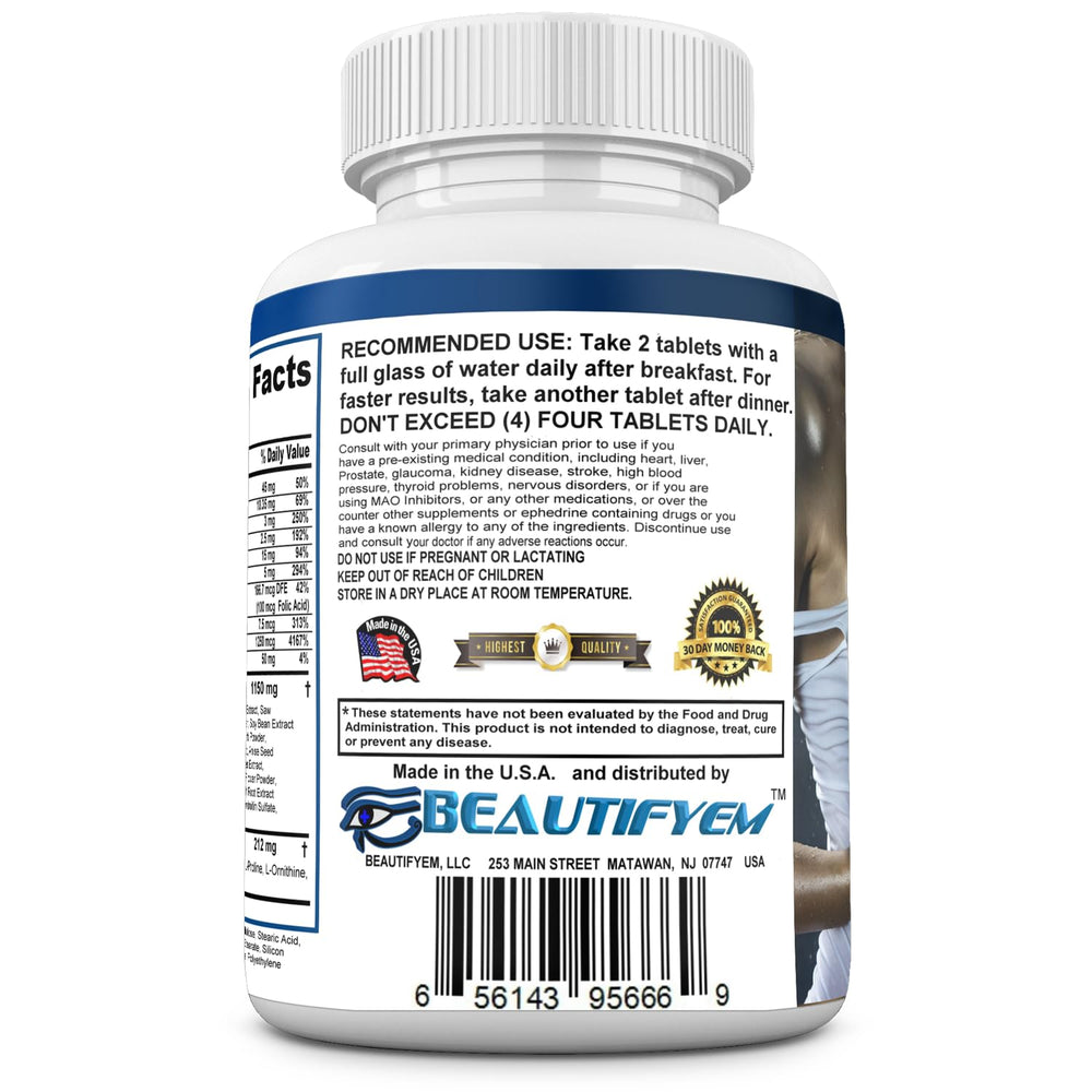 BEAUTIFYEM Nipple X-Large ingredient panel shows biotin, collagen, and hyaluronic acid