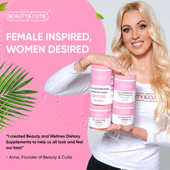 Beauty and Cutie packaging emphasizes grass fed quality and clean ingredients