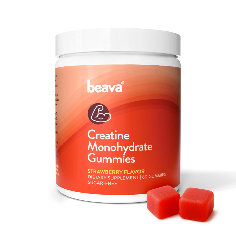 Beava Creatine Monohydrate Gummies jar for convenient post-workout support.