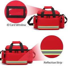 Be-Better First Aid Bag adjustable dividers enable organized storage.