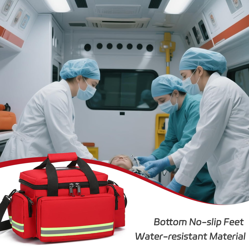 Be-Better First Aid Bag front pocket with elastic loops for tools.