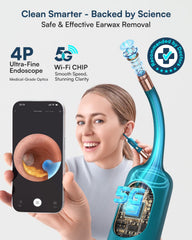 BEBIRD EarSight Ultra slim 3.6mm tip enables gentle ear cleaning.