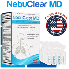 BeC Nebulizer in use with a nebulizer device for easier breathing