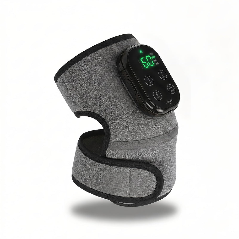 BECANNA cordless heated knee massager with battery for extended relief.