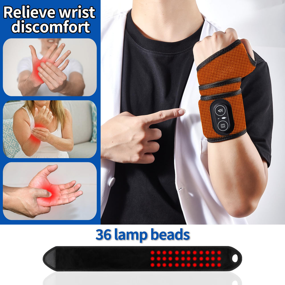 BEDHUM left-hand use with adjustable heat on ergonomic wrist brace