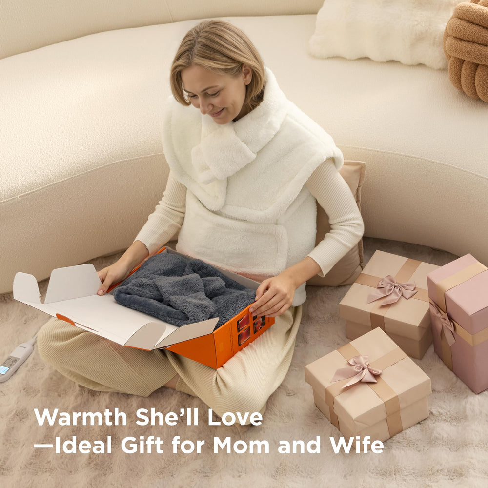 Bedsure neck wrap shown with five wearing styles for personalized warmth.