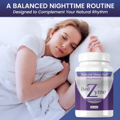 BedZyme nighttime relaxation scene suggesting a peaceful bedtime routine