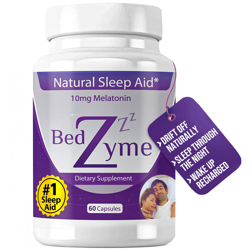 BedZyme Sleep Aid bottle for easy nightly dosing and calm evenings