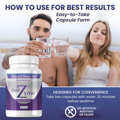 BedZyme valerian root extract feature supporting a calm wind-down