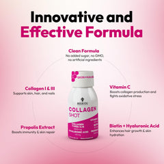 Bee & You collagen shot with hyaluronic acid bottle for hydration