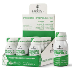 Bee & YOU Propolis Immune Shot bottle close-up for daily wellness