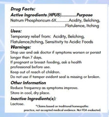 BeeHealthy Natrum Phosphoricum 6X cap with storage guidance.