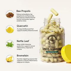 Beekeeper's Naturals nettle leaf herbal blend capsules for potential relief