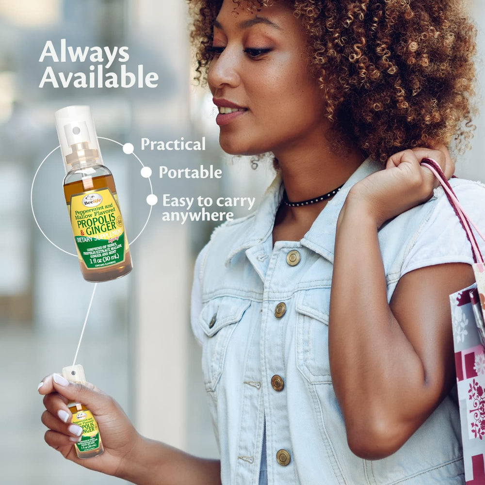 Beelife Propolis Throat Spray mint flavor offers a refreshing, sugar-free taste experience.
