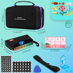 BEFUNZL 31 day compartments for organized monthly medication planning.