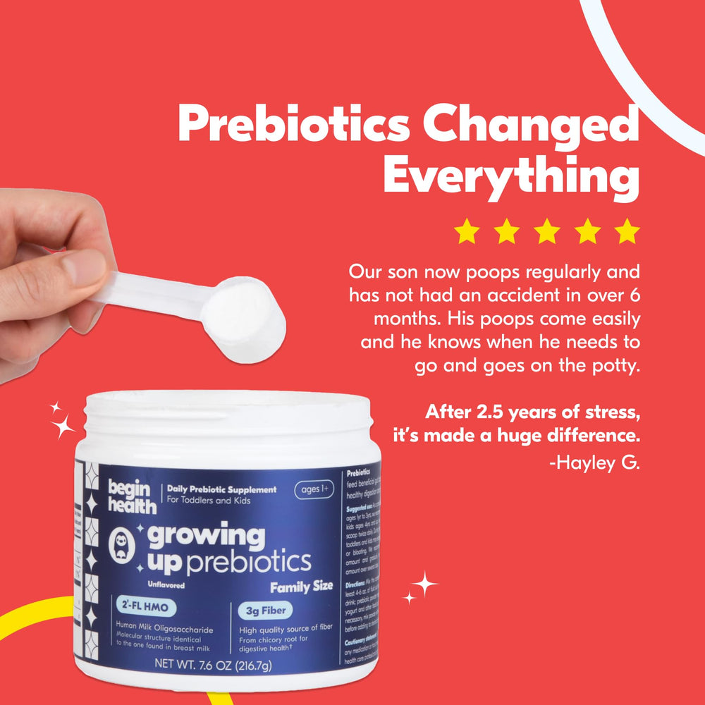 Begin Health non-GMO, gluten-free, soy-free, and allergen-conscious kid-friendly supplement.