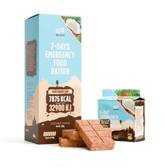 Beleon Coconut Survival Ration pack in vacuum packaging supports long-term storage