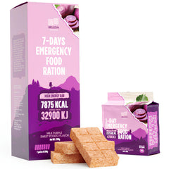 Beleon emergency food pack milk purple sweet potato for long-term storage.