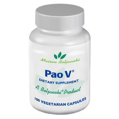 Beljanski Pao V bottle front with clear branding for easy recognition.