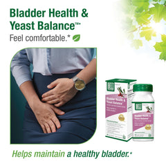 Bell Bladder Health & Yeast Balance lifestyle scene shows a simple daily routine.