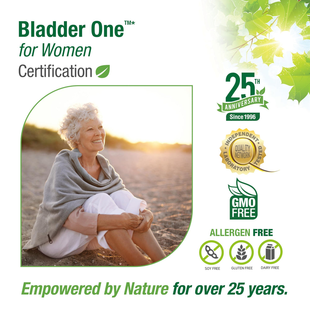 Bell Bladder One bottle with glass conveys easy, daily intake.