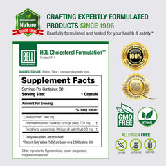 Bell HDL Cholesterol Formulation capsule close-up highlighting easy-to-swallow pill