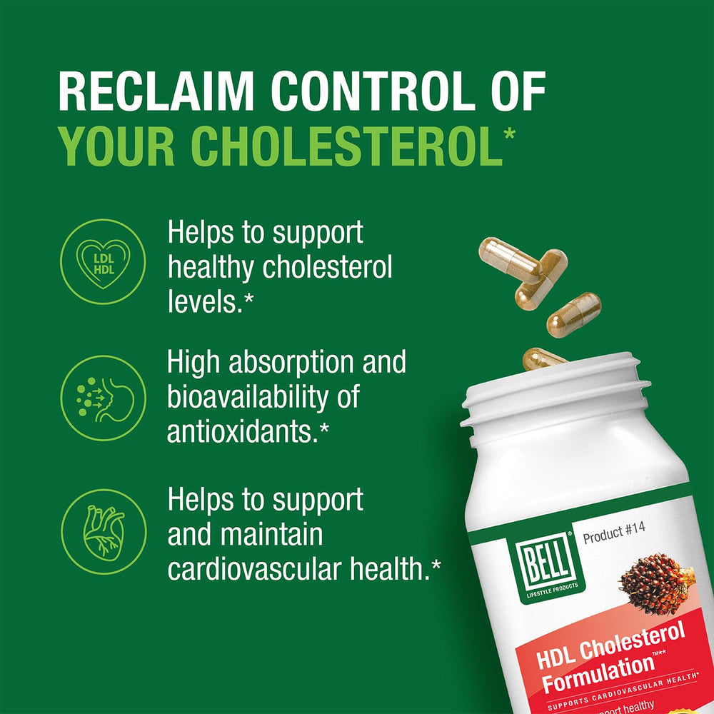 Bell HDL Cholesterol Formulation label with dosage and blend details