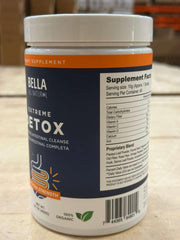 Bella All Natural Detox Powder Mango spoon dispense for quick beverages