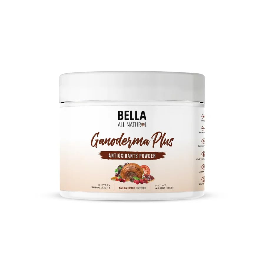 Bella All Natural Ganoderma bottle front for daily wellness and routine